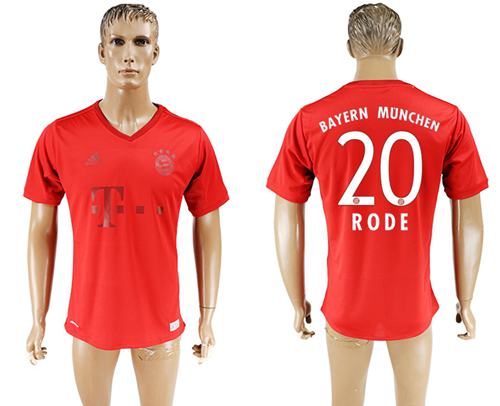 Bayern Munchen #20 Rode Marine Environmental Protection Home Soccer Club Jersey - Click Image to Close